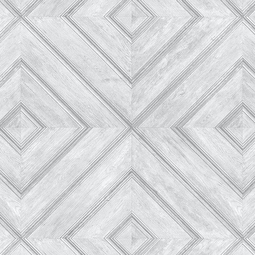 Norwall Wallcovering FH37513 Wood Tile Prepasted Light Gray Off White Wallpaper