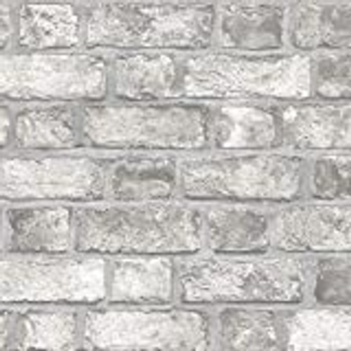 Norwall FH37517 Farmhouse Brick Prepasted Gray Dove Charcoal Black Wallpaper