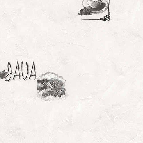 Norwall Wallcoverings KV27434 Fresh Kitchens 5 Java Sidewall Wallpaper Grey Black