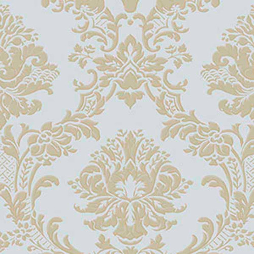 Norwall Silk Impressions 2 IM36405 In Register Classic Damask Blue Gold Wallpaper