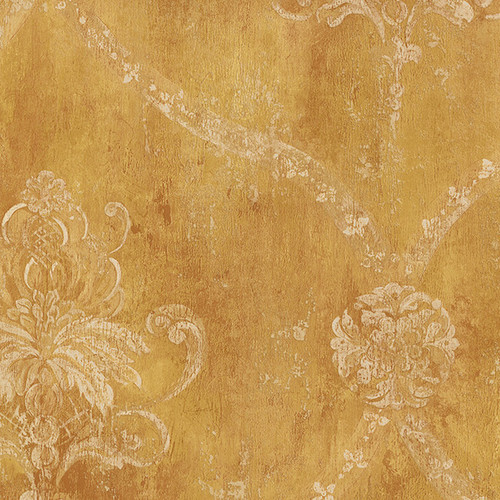 Norwall Wallcoverings CH22566 Grand Chateau Gold Yellow Brown Wallpaper