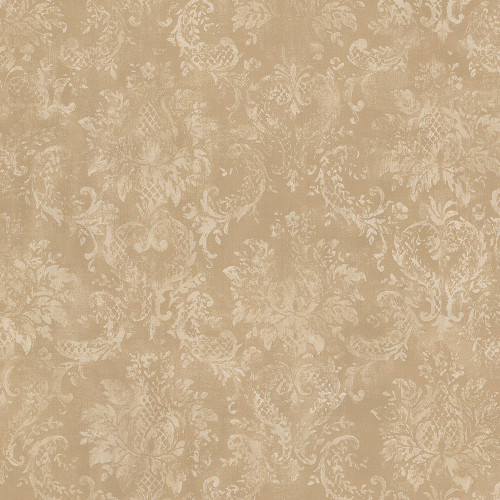 Norwall Wallcoverings HB24130 Stripes & Damasks 3 Canvas Damask Wallpaper Beige Brown Tan