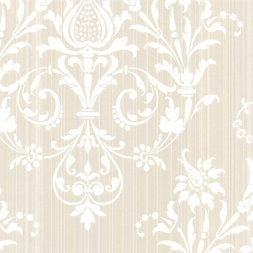 Norwall Wallcoverings Classic Silks 2 CS27364 Constantine Wallpaper Pearl, Beige