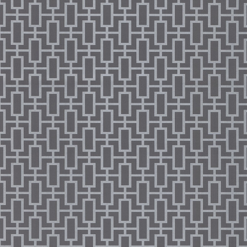 Norwall TU27088 Luxor Print Wallpaper - Lattice Theme in Metallic Silver, Grey - Double Roll