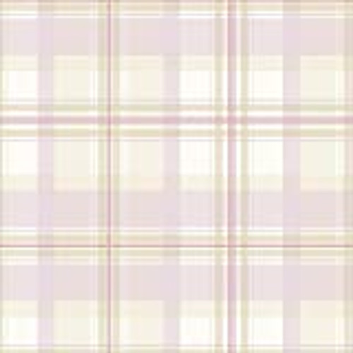 Norwall Wallcoverings AB42403 Abby Rose 3 Plaid Wallpaper Purple/Pink/Cream