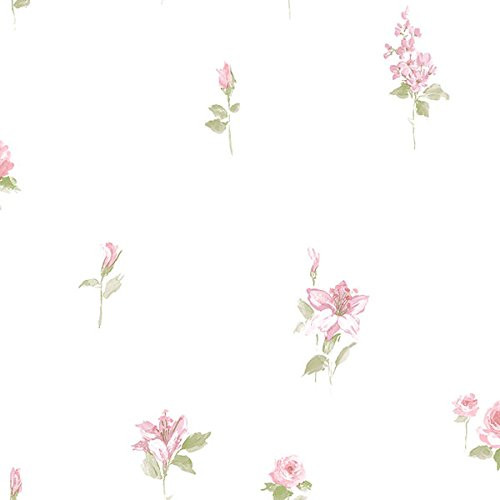 Norwall Wallcoverings Pretty Prints 4 PP35522 Red Rose Spot Wallpaper Pink