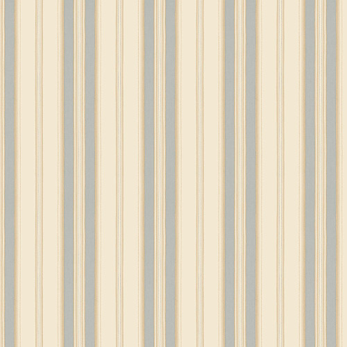 Norwall Wallcoverings SD36109 Stripes & Damasks 3 Heritage Stripe Wallpaper Beige Cream Blue Metallic Gold