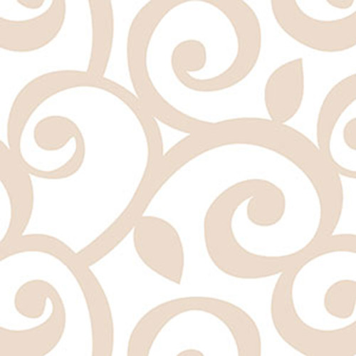 Norwall Wallcoverings Shades SH34511 Curling Leaf Beige Off White Wallpaper