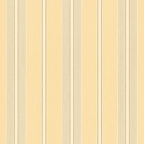 Norwall SD36115 Stripes & Damasks 3 Cushion Yellow Gold Cream Wallpaper