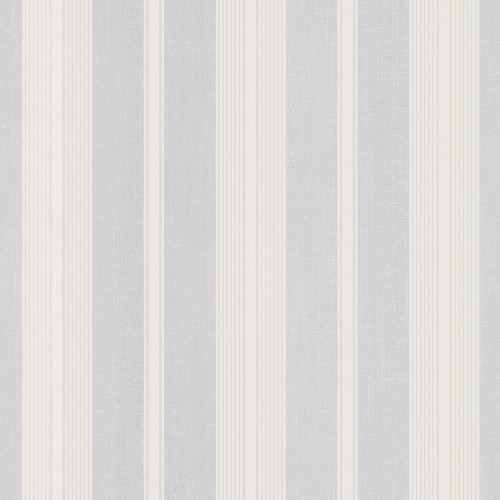 Cavalier Wallcoverings SD25689 Stripes & Damasks 3 Cushion Stripe Wallpaper Light Grey Light Blue Tan White