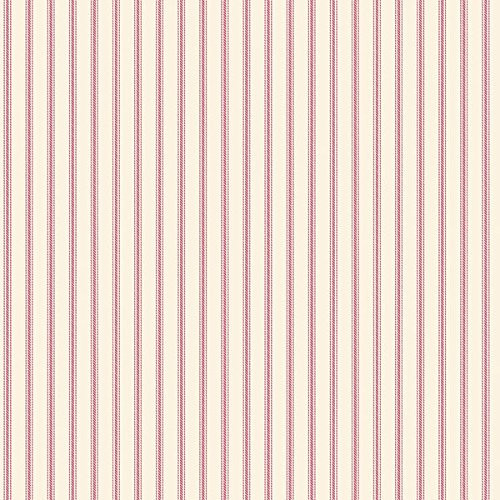 Norwall Wallcoverings Pretty Prints 4 PP27744 Tailored Stripe Positive Wallpaper Red