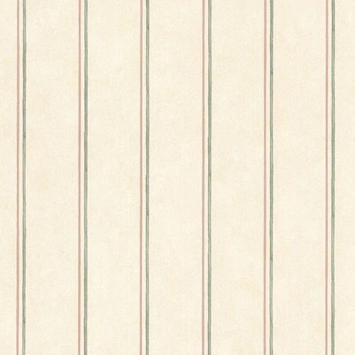 Norwall Wallcoverings Pretty Prints 4 PP27794 Thin Stripe Wallpaper Beige Green Pink