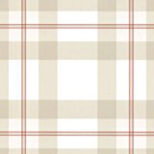 Norwall Wallcoverings KB25578 Bocconcini Plaid Red Light Beige Wallpaper