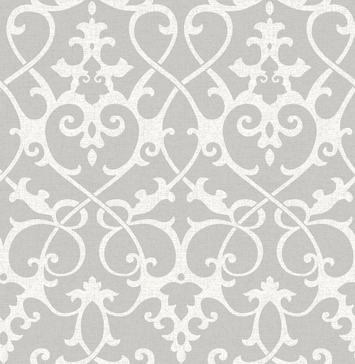 2625-21866 Axiom Grey Ironwork Wallpaper Non Woven Material Geometric Theme Modern Style Symetrie Collection from A-Street Prints by Brewster Made in Great Britain