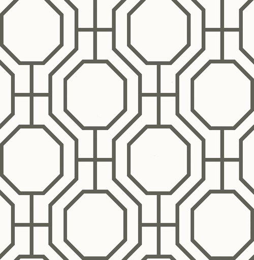 2625-21844 Circuit Black Modern Ironwork Wallpaper Non Woven Material Geometric Theme Modern Style Symetrie Collection from A-Street Prints by Brewster Made in Great Britain