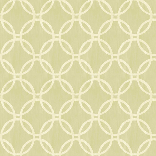 2535-20639 Ecliptic Geometric Wallpaper Fresh Green Color with Interlocking Ring Design Masculine Style Non Woven Unpasted Wall Covering by Brewster