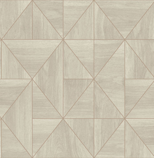 2896-25324 Cheverny Wood Tile Wallpaper in Rose Gold Soft Grey Colors with Triangle Patterned Woodgrain Modern Style Non Woven Unpasted Wall Covering by Brewster 2896-25324 Cheverny Wood Tile Wallpaper in Rose Gold Soft Grey Colors with Triangle Patterned Woodgrain Modern Style Non Woven Unpasted Wall Covering by Brewster