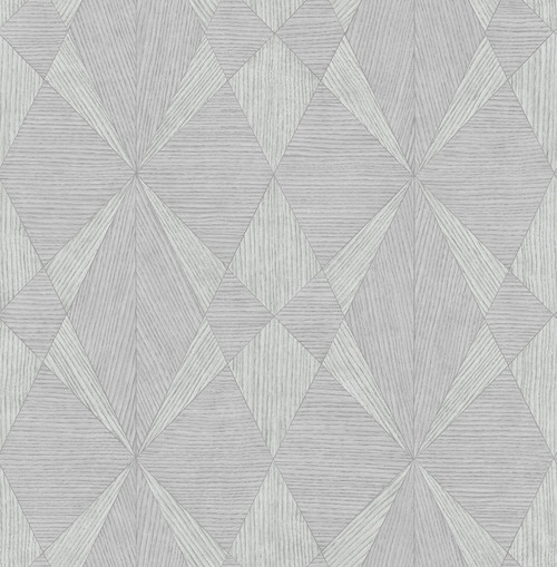 2896-25333 Intrinsic Textured Geometric Wallpaper in Gray Silver Colors with Woodgrain Patterns Modern Style Non Woven Unpasted Wall Covering by Brewster