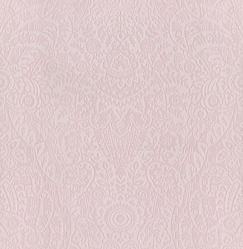 2973-87368 Maris Flock Damask Wallpaper with Stylized Floral Garden in Velvet Pink Colors Glam Style Unpasted Non Woven by Brewster