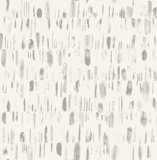 2973-90204 Dwell Brushstrokes Wallpaper with Cool Dashes Paint in Grey Silver Colors Modern Style Unpasted Acrylic Coated Paper by Brewster