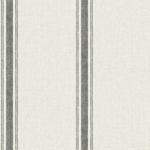 NUS4398 Langston Peel & Stick Wallpaper with Thin Black Vertical Stripes in Charcoal Grey Colors Traditional Style Peel and Stick Adhesive Vinyl