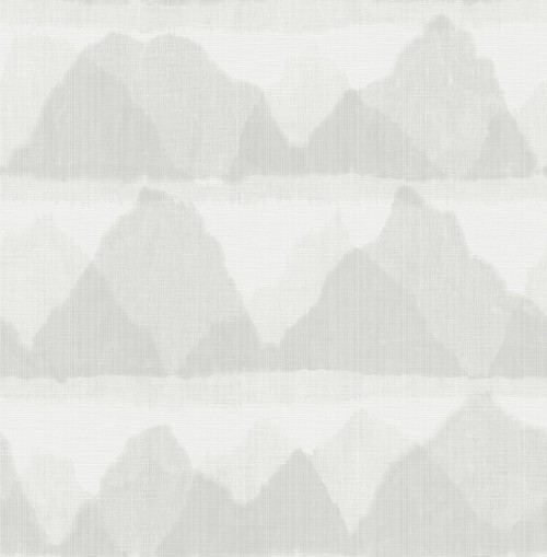 NUS3951 Mountain Peak Peel & Stick String Wallpaper with Simply Serene Mountainscape in Grey Colors Modern Style Peel and Stick Adhesive Vinyl