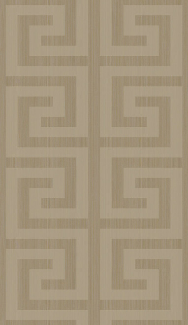 2232007 Greek Key Wallpaper Khaki Metallic Champagne Beige Nonwoven (FSC) Etten Gallerie Collection Made in Netherlands