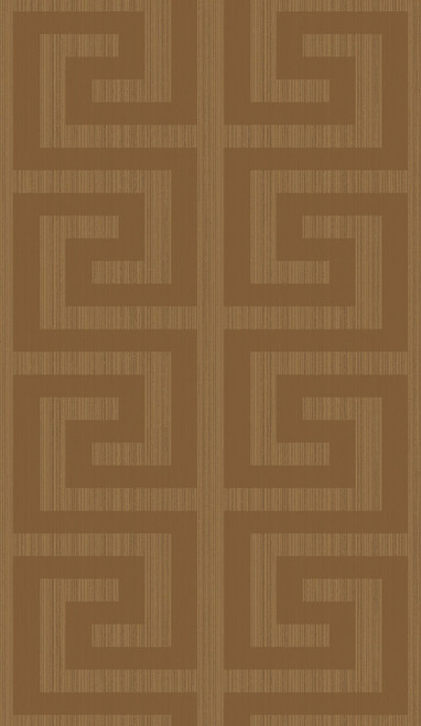 2232006 Greek Key Wallpaper Metallic Terra Cotta Copper Nonwoven (FSC) Etten Gallerie Collection Made in Netherlands