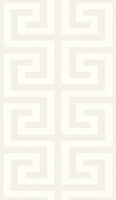 2232013 Greek Key Wallpaper Metallic Pearl Cream Off White Nonwoven (FSC) Etten Gallerie Collection Made in Netherlands