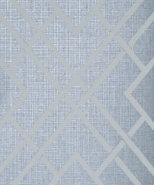 2232202 Diamond Lattice Wallpaper Metallic Slate Blue Nonwoven (FSC) Etten Gallerie Collection Made in Netherlands