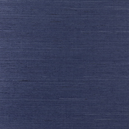 LN11802 Sisal Real Grasscloth Wallpaper Indigo Blue Satin Finish Lillian August Collection