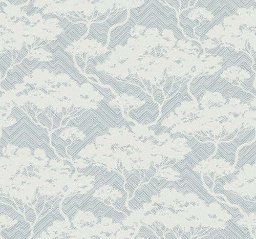 JP11702 Nara Stringcloth Wallpaper Blue Mist Heavyweight Acrylic Coated Paper (FSC) Japandi Style Collection Made in United States