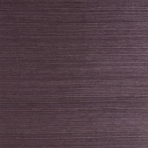 LN11811 Sisal Real Grasscloth Wallpaper Deep Plum Purple Satin Finish Lillian August Collection