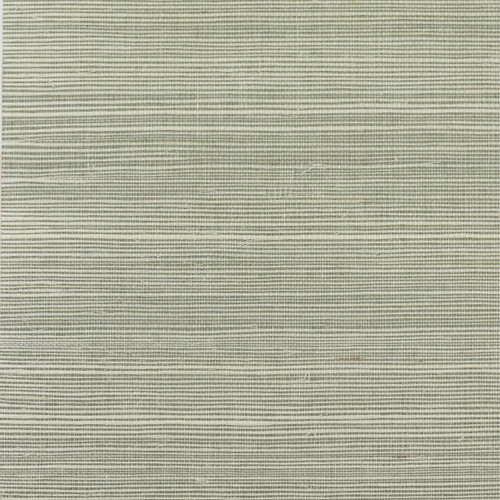 LN11844 Sisal Real Grasscloth Wallpaper Green Mist Satin Finish Lillian August Collection