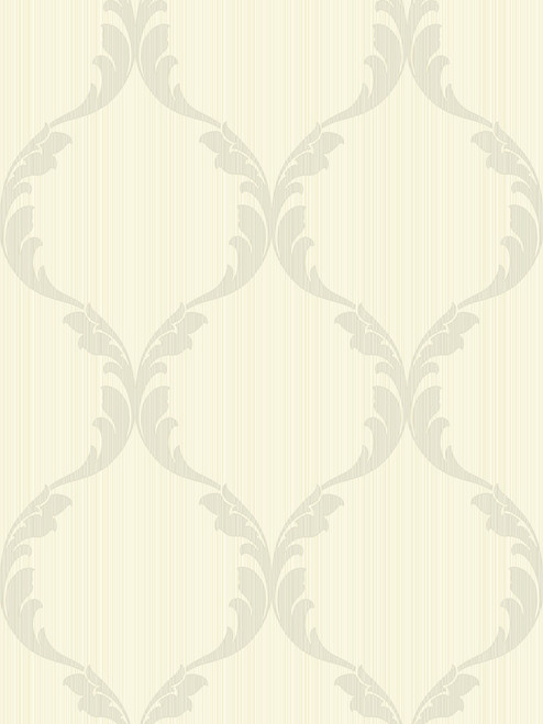 Como Framed Ogee Wallpaper in Light Neutral ET41407 from Wallquest