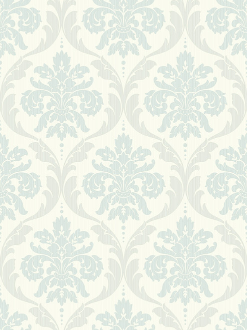 Como Damask Wallpaper in Light Blue and Gray ET40202 from Wallquest