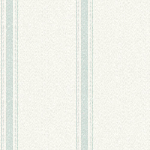 4072-70068 Linette Seafoam Blue Fabric Stripe Wallpaper Sure Strip Prepasted Wall Covering Delphine Collection from Chesapeake by Brewster Made in United States