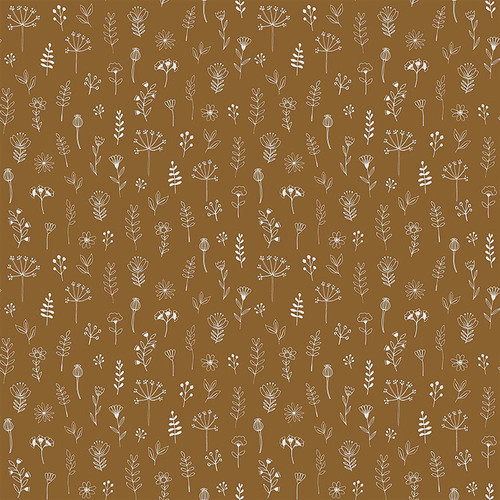 4060-139281 Tatula Chestnut Neutral Floral Wallpaper Non Woven Unpasted Wall Covering Fable Collection from Chesapeake by Brewster Made in Netherlands