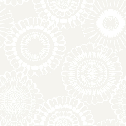 4060-138910 Sonnet Platinum Off White Floral Wallpaper Non Woven Unpasted Wall Covering Fable Collection from Chesapeake by Brewster Made in Netherlands
