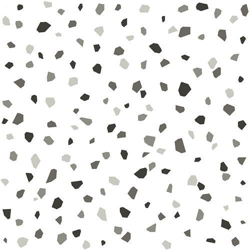 4060-139034 Ona Charcoal Gray Terrazzo Wallpaper Non Woven Unpasted Wall Covering Fable Collection from Chesapeake by Brewster Made in Netherlands