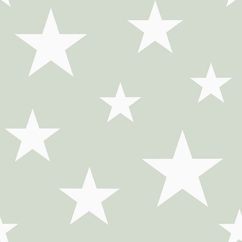 4060-128865 Amira Sage Green Stars Wallpaper Non Woven Unpasted Wall Covering Fable Collection from Chesapeake by Brewster Made in Netherlands