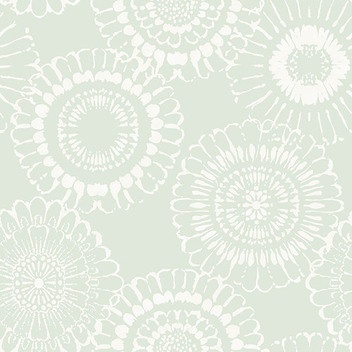 4060-128861 Sonnet Sage Green Floral Wallpaper Non Woven Unpasted Wall Covering Fable Collection from Chesapeake by Brewster Made in Netherlands