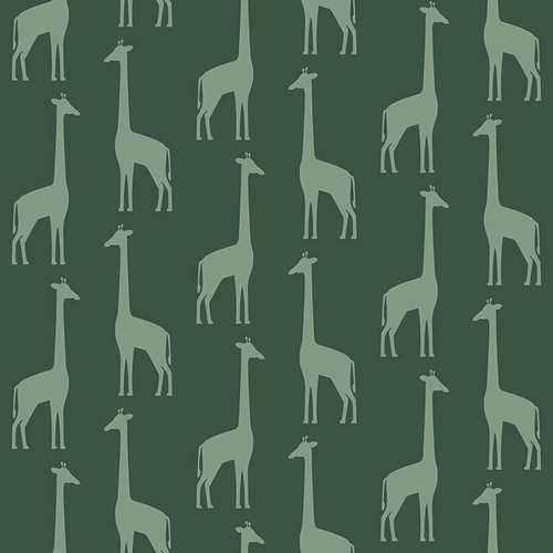 4060-139061 Vivi Teal Blue Giraffe Wallpaper Non Woven Unpasted Wall Covering Fable Collection from Chesapeake by Brewster Made in Netherlands