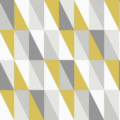 4060-138921 Inez Mustard Yellow Geometric Wallpaper Non Woven Unpasted Wall Covering Fable Collection from Chesapeake by Brewster Made in Netherlands