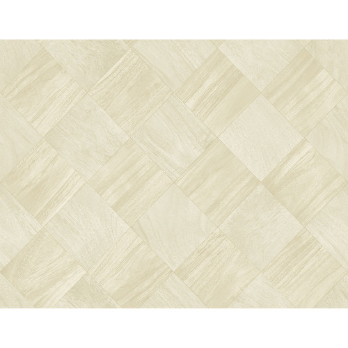 2988-70803 Thriller Cream Off White Wood Tile Modern Wallpaper Vinyl Unpasted Wall Covering Inlay Collection from A-Street Prints by Brewster made in United States