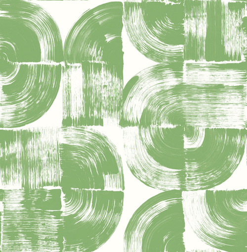 4014-26408 Giulietta Green Painterly Geometric Abstract Wallpaper Non Woven Unpasted Wall Covering Seychelles Collection from A-Street Prints by Brewster Made in Great Britain