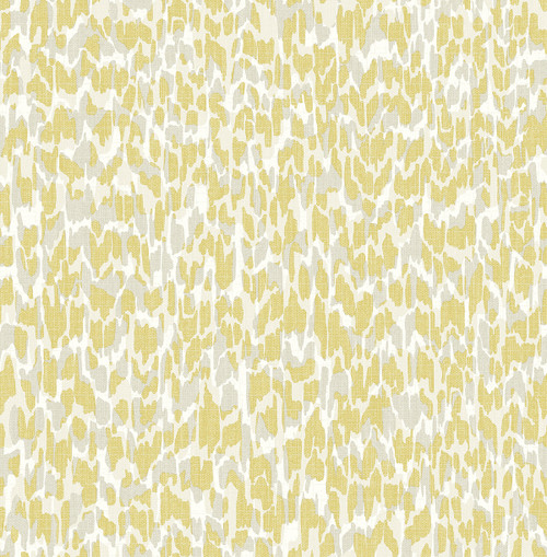 4014-26429 Flavia Yellow Animal Print Wallpaper Non Woven Unpasted Wall Covering Seychelles Collection from A-Street Prints by Brewster Made in Great Britain