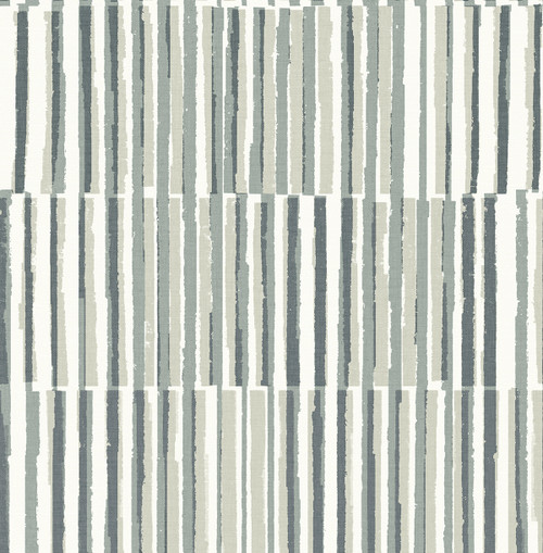 4014-26415 Sabah Slate Blue Stripe Geometrics Wallpaper Non Woven Unpasted Wall Covering Seychelles Collection from A-Street Prints by Brewster Made in Great Britain