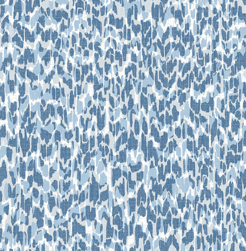 4014-26431 Flavia Blue Animal Print Wallpaper Non Woven Unpasted Wall Covering Seychelles Collection from A-Street Prints by Brewster Made in Great Britain