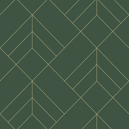 4066-26550 Sander Evergreen Geometric Wallpaper Glam Style Non Woven Unpasted Wall Covering Hannah Collection from A-Street Prints by Brewster made in Great Britain